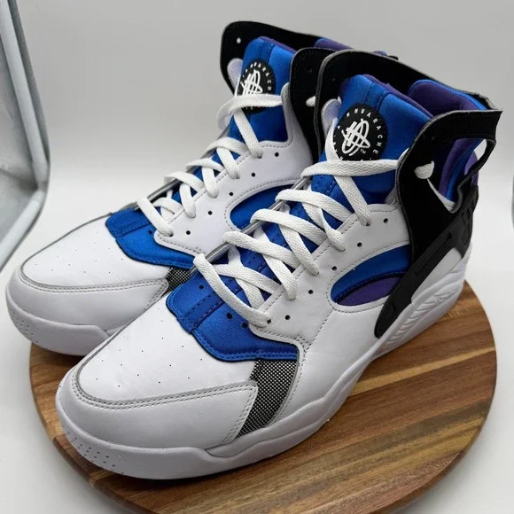 Nike Air Flight Huarache Men's Size 13 OG White Varsity Royal Lyon Blue 0364 - Picture 1 of 9